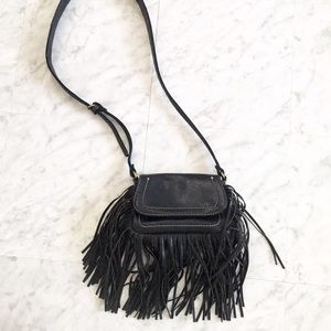 Black fringe purse